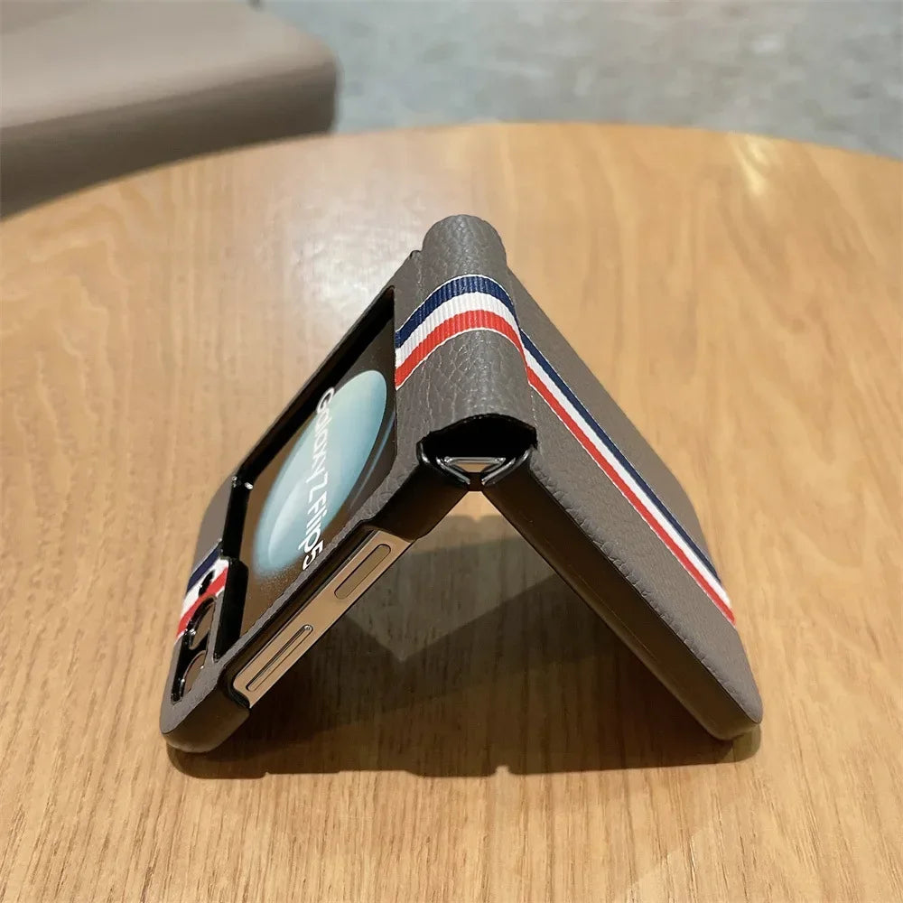 Litchi Leather Case for Samsung Galaxy Z Flip - Premium Mobile Phone Cases from Dressmycell.com - Just $22! Shop now at Dressmycell.com Litchi Leather Case for Samsung Galaxy Z Flip - Premium Mobile Phone Cases from Dressmycell.com - Just $22! Shop now at Dressmycell.com